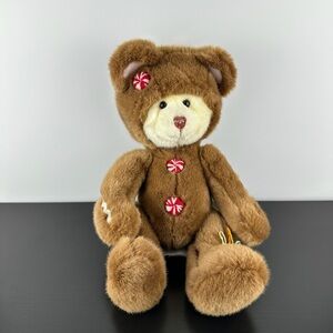 Russ Berrie Cookie Teddy Bear 14” Large Size Christmas Plush Stuffed Animal